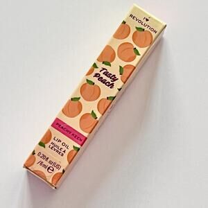 I Heart Revolution Tasty Peach Lip Oil Gloss Peachy Keen Pink Fruit Scented